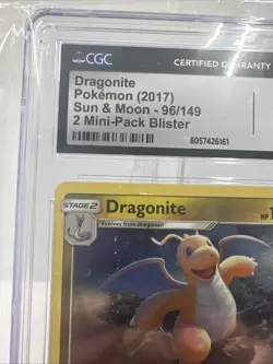 Pokemon Card TCG - Dragonite 96/149 Cosmos Holo Exclusive Sun & Moon CGC Mint 9 - Image 2