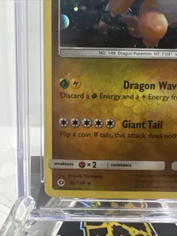 Pokemon Card TCG - Dragonite 96/149 Cosmos Holo Exclusive Sun & Moon CGC Mint 9 - Image 5