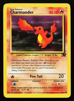 Charmander 50/82 Common Team Rocket Pokemon Card - Image 1