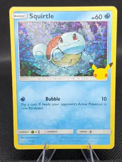Pokemon Card Squirtle 17/25 Holo McDonald's 25th Anniversary Promo - Near Mint - Image 1