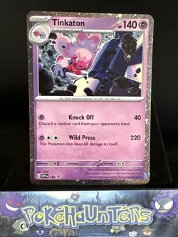 Pokemon Card Tinkaton SVP 140 Black Star Promo Cosmos Holo Rare NM - Image 1
