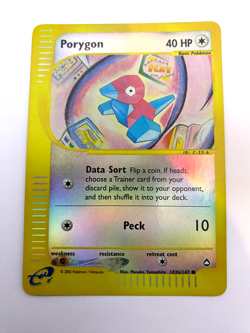 Pokemon Card - Reverse-Holo Porygon 103b/147 Aquapolis *HP* e-Card Common - Image 1