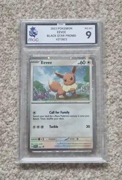 MGC 9 - Eevee SVP 043 Cosmo Holo Pokemon Card - Black Star Promo - Image 1