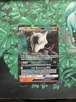Pokemon Alolan Marowak GX SM187 Promo LP Regular size card - Image 1