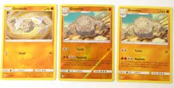 Geodude 33/68 Graveler 34/68 Non & Reverse Holo S&M Hidden Fates 3 Pokemon Card - Image 1