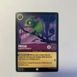 Disney Lorcana Demo Pascal Rapunzel's Companion Card - Rare - Image 3