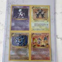 Pokemon Base Set Charizard 4 Card Uncut Sheet (See Description Prior To Bidding) - Image 1