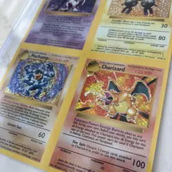 Pokemon Base Set Charizard 4 Card Uncut Sheet (See Description Prior To Bidding) - Image 2