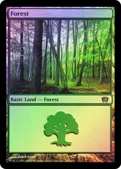 8th Edition MTG Foil 1 Forest (#349) Magic - Image 1