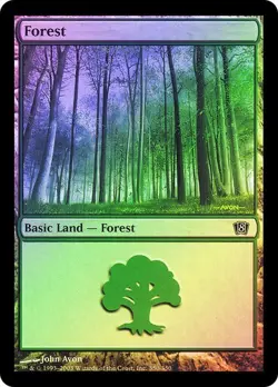 8th Edition MTG Foil 1 Forest (#350) Magic - Image 1