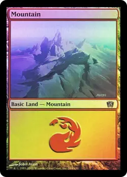 8th Edition MTG Foil 1 Mountain (#344) Magic - Image 1