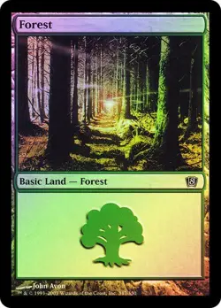 8th Edition MTG Foil 1 Forest (#347) Magic - Image 1