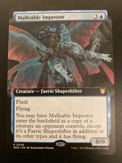 MTG Malleable Imposter Wilds of Eldraine WOC #46 Extended Art NM English - Image 1