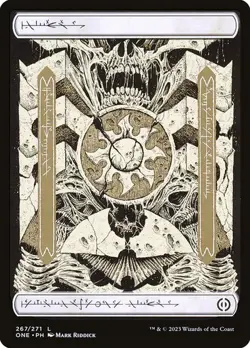 1x Foil Phyrexia: All Will Be One Full Art Plains, Full Art Land, MTG, 267 - Image 1