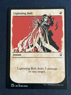 1x Lightning Bolt (401) Showcase Commander Legends: Baldur's Gate CLB LP MTG - Image 1