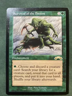 1x Survival of the Fittest - Exodus Very Light Play - Mtg - Image 1