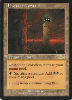 MTG: Urza's Saga: Phyrexian Tower: Lightly Played Condition - Image 1