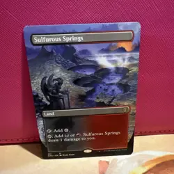 MTG Magic the Gathering 1x Sulfurous Springs Foil Borderless Dominaria United NM - Image 1