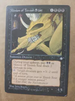 MTG - Ice Age - Minion of Tevesh Szat - Magic Black Rare 1995 Demon LP - Image 1