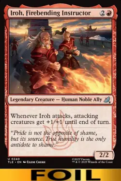 1x - Iroh, Firebending Instructor - FOIL #240 - Avatar: Eternal - CUC NM MTG - Image 1