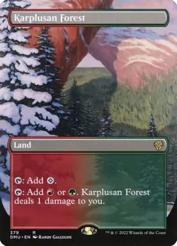 Karplusan Forest (Borderless) Dominaria United Foil MTG - Image 1