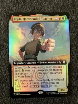 Magic MTG - Toph, Hardheaded Teacher (Extended Art) Foil - Avatar Airbender - Image 1