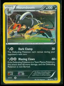 Pokemon HOUNDOOM 56/101 Plasma Blast RARE HOLO - NEAR MINT - Image 1