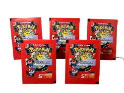 Pokemon Sealed Pack Lot of 5 - Peru Pokedex Album Sticker Red Pack - Image 2