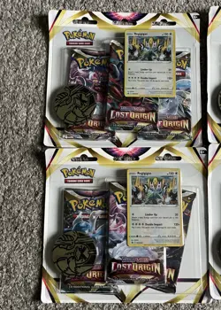 4 x Pokemon TCG Lost Origin Triple Blister set with Promo - 3x Booster Packs - Image 2