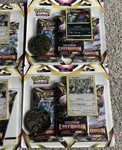 4 x Pokemon TCG Lost Origin Triple Blister set with Promo - 3x Booster Packs - Image 3