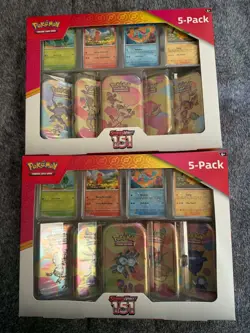 Pokemon TCG Scarlet & Violet 151 Costco 5 Pack Mini Tins Bundle | New & Sealed ✅ - Image 1