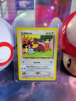 Teddiursa 65/75 Pokemon TCG Neo Discovery Unlimited Regular Common LP - Image 1