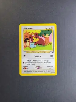 Teddiursa 65/75 Pokemon TCG Neo Discovery Unlimited Regular Common LP - Image 2