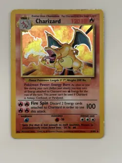 Pokemon TCG Charizard Base Set Holo Rare - Heavily Played - Image 1