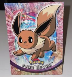 2000 Topps Pokemon TV Animation Edition Series 3 Non Holo #133 Eevee Blue Label - Image 1
