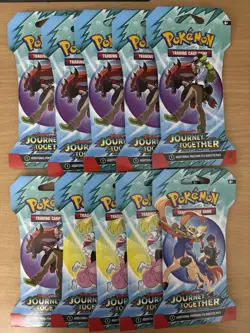 Pokemon TCG: Journey Together Sleeved Booster Pack - 10x Factory Sealed - Image 1