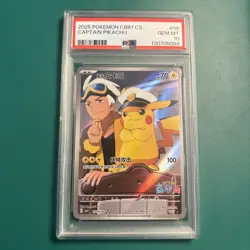2025 POKEMON SIMPLIFIED CHINESE CBB1 C-GEM PACK VOL 1 #09 CAPTAIN PIKACHU PSA 10 - Image 1