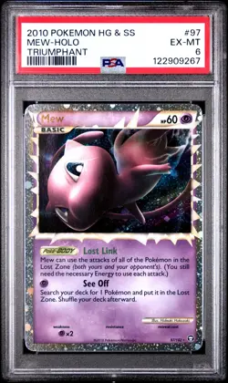 PSA 6 Pokemon TCG Mew Prime 97/102 Triumphant Holo Ultra Rare - Image 1