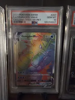 PSA 10 GYARADOS VMAX 207 EVOLVING SKIES SECRET RARE RAINBOW SWORD SHIELD POKEMON - Image 1