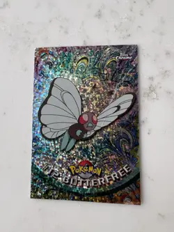 2000 Pokemon Topps Chrome Sparkle Butterfree #12 Exclusive Preview Back - Image 1