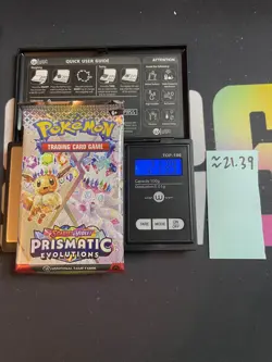 GOD PACKU 21.39g VERY HEAVY Prismatic Evolutions Pokemon Sealed Booster Pack New - Image 1