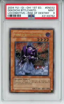 YUGIOH 1ST RDS-EN032 DEKOICHI BATTLECHANTED LOCOMOTIVE ULTIMATE PSA 9 #43149762 - Image 1