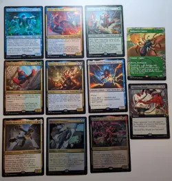 MTG Spider-Man Rare 11 Card lot, 2 Foil, 1 Borderless, 1 Extended Art All NM - Image 1