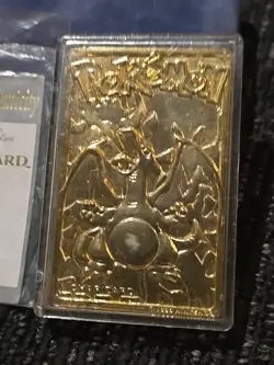 Vintage Pokemon 1999 Charizard 23K Gold Plated Card W/ Authenticity Nintendo - Image 3