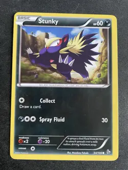 Stunky 54/106 Flashfire Common Pokemon TCG Card English NM - Image 1