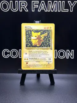 Pokemon Pikachu Black Star #1 League Promo Card 1999 WOTC Regular MP - Image 1