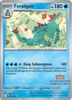 Feraligatr - 213 (Illustration Contest 2024) 213 Sv: Scarlet & Violet Promo Card - Image 1