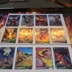 Lot of 12 Custom holo Charizard V Pokemon Trading Card sleeved & top loaded - Image 2