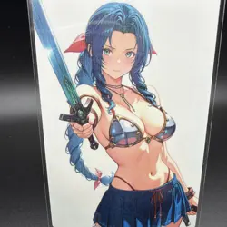 Aerith Gainsborough Anime Waifu Card Doujin ACG Goddess Holo - Image 1