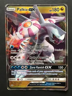 Palkia GX 101/156 SM Ultra Prism ULTRA RARE HOLO Pokemon Card PLAYED - Image 1